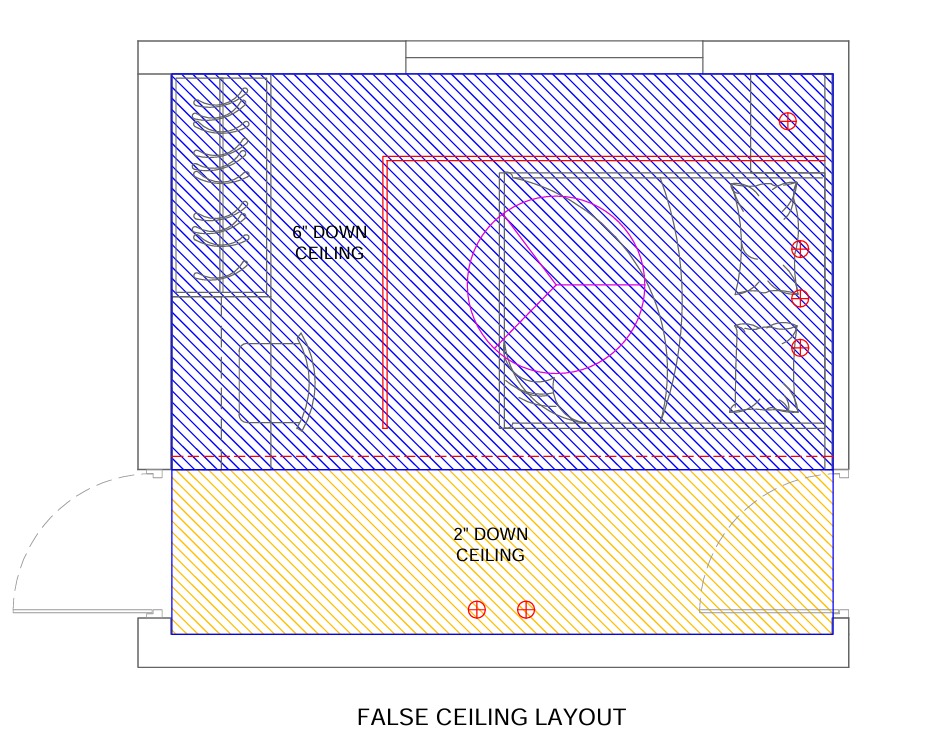 CBR False Ceiling And Lighting Plan